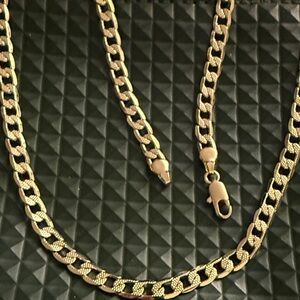 Unisex Elegant Gold Filled Chain Necklace Statement Classic occasions necklace